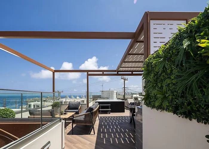 Private Rooftop Jacuzzi Sea View Walk To * Rethimno