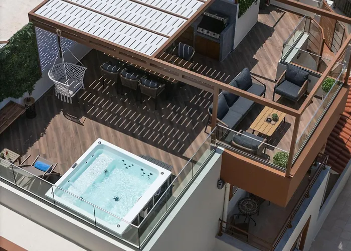 Private Rooftop Jacuzzi Sea View Walk To